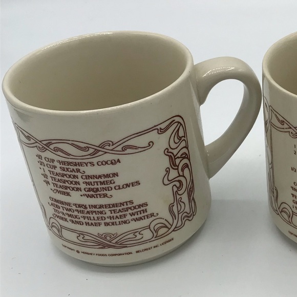 Vintage Hershey’s chocolate spiced cocoa & Swiss mocha recipe mugs set - Picture 8 of 8